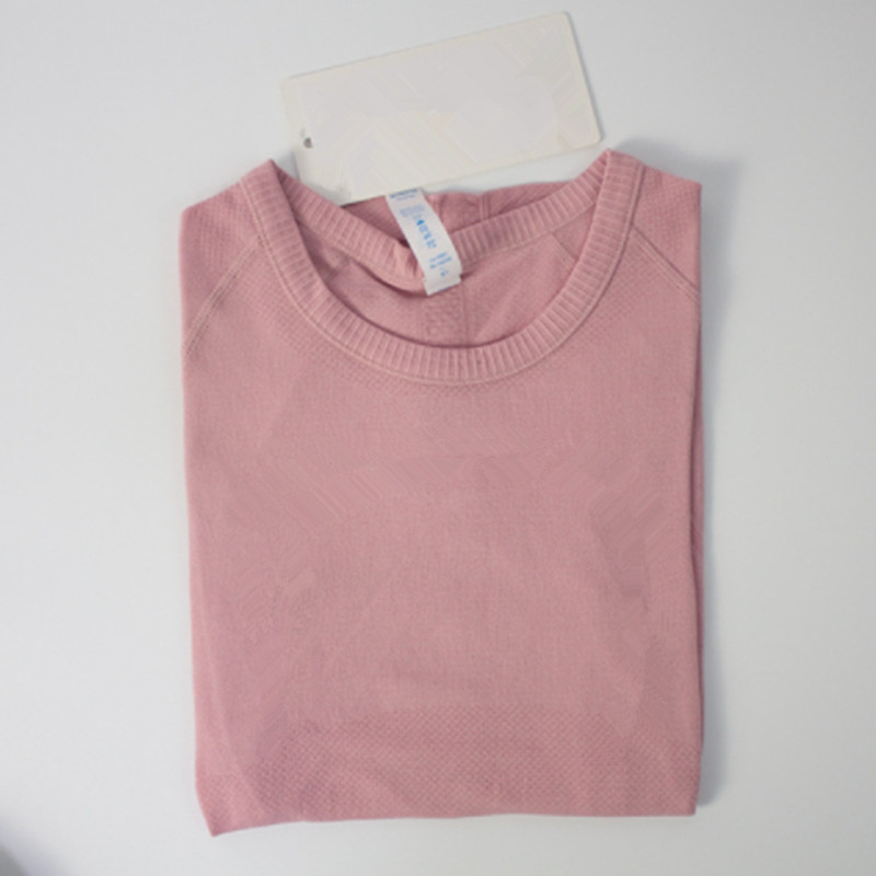 Women Yoga Tshirts Solid Color Nude Sports Shaping Waist Tight Fitness Loose Jogging Sportswear High Quality Cotton Comfortable Workout Tees