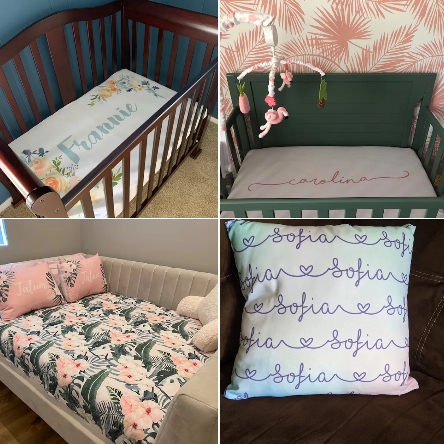 LVYZIHO Capital Letter Airplanes Custom Name Bedding Set Personalized Crib Bedding Set Baby Shower Gift Crib Sheet Set 240429