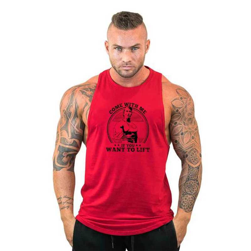 Men's Tank Tops Come with Me If You Want To Lift Arnold Cotton Gym Clothing Bodybuilding Tank Top Men Fitness Singlet Muscle Slveless Shirt Y2405