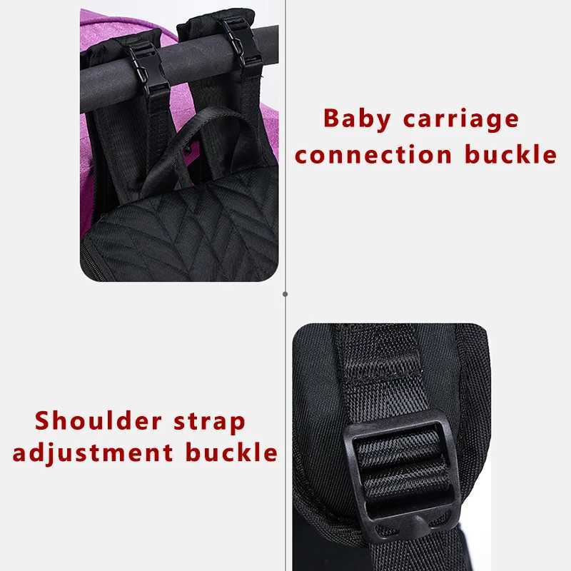 Diaper Bags Diapers Bag Backpack Mummy Maternity Bag Black Large Capacity Baby Nappy Bag Mom Backpacks Waterproof Travel Nursing Baby Bags Y250227DJN5