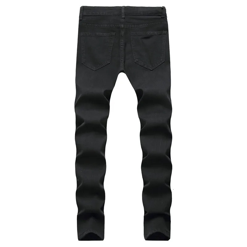 Streetwear Mens Black Skinny Denim Trousers Men Fashion High Quality Sim Fit Jeans Pants For 240430