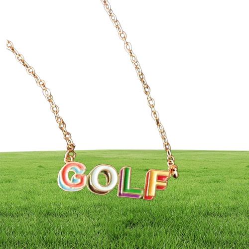 GOLF 3D logo necklace Hip Hop fashion skateboard rap fashion personality necklace