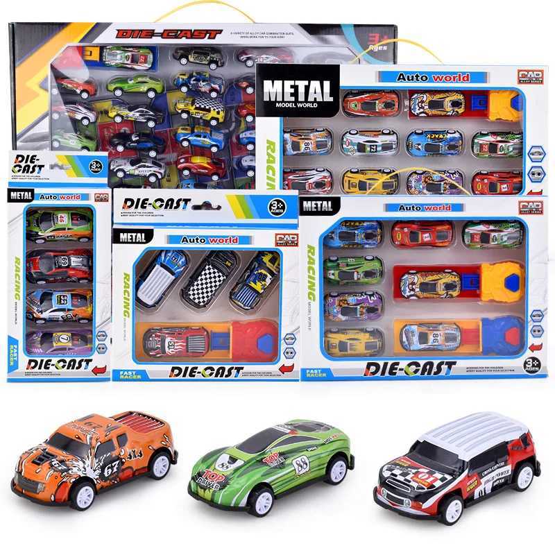 Diecast Model Cars Mini alloy recoil car bouncing car fall resistant model toy car kindergarten gift Diecast Vehicle Collectible Toys For Kids Gift T2