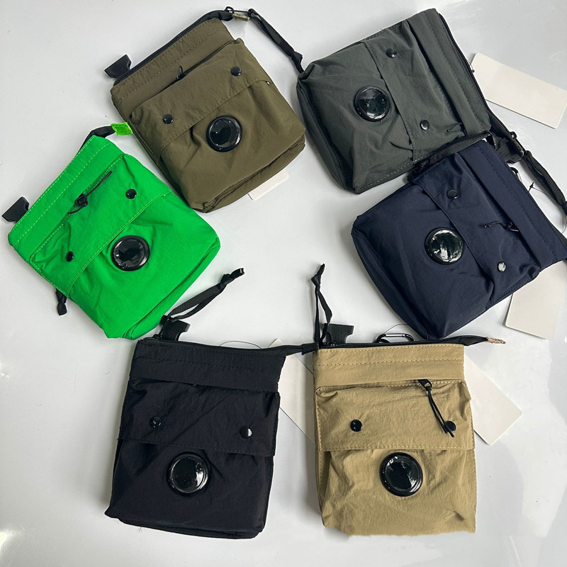 CP Men Single Shoulder Crossbody Small Bag Single Lens Outdoor Sports button Nylon Satchel Bag