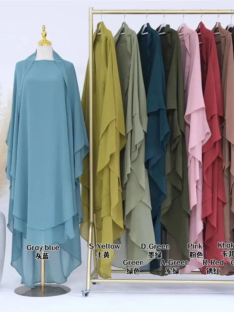Ramadan Khimar Abaya Saudi Arabia Turkey Islam Muslim Hijab Dress Prayer Clothes Abayas For Women Ka Robe Femme Musulmane 240506
