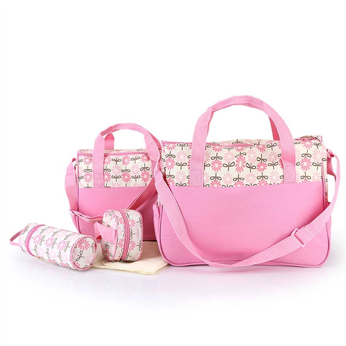 Diaper Bags Fashionable printed mommy bag five piece set large capacity multifunctional one shoulder crossbody bag outdoor diaper bag Y250227AQIB