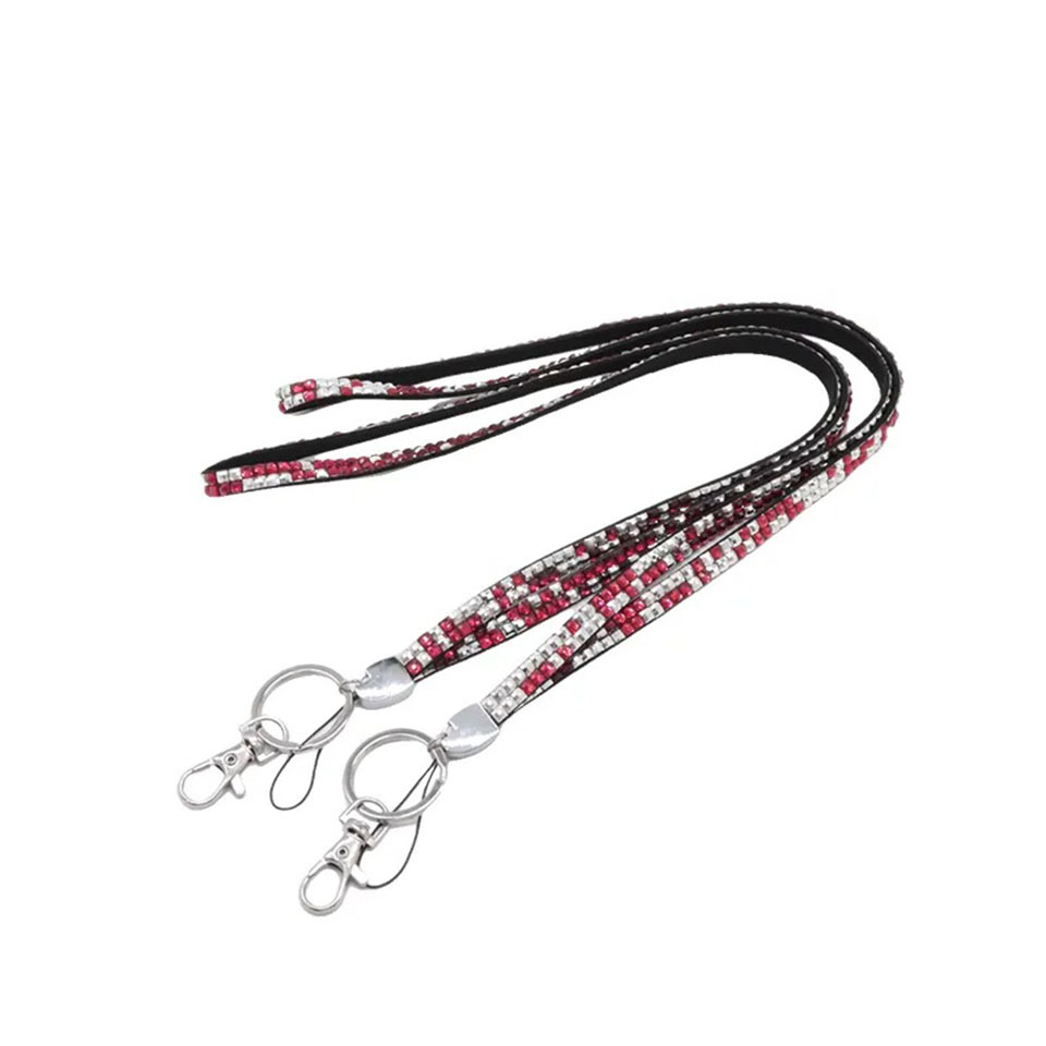 Rhinestone Crystal CardID Badge Chains Holder with Lanyard Rope Bling Vertical ID Business Card Case Office Papelaria Supplies diamond rhinestone neck