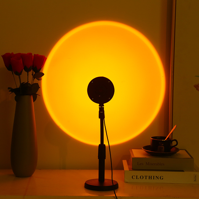 Creative sunset light decoration rainbow circle projection ambient light background light
