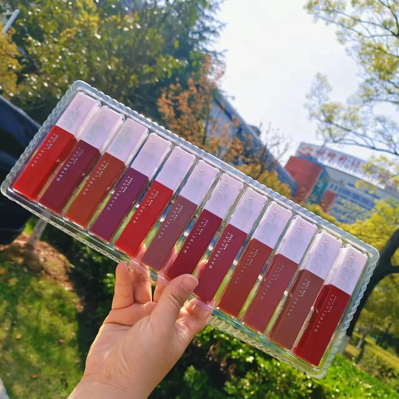1224Pcs Matte Lipstick 12 Colors Set Long Lasting Waterproof Non-Stick Lipstick Women Lips Makeup Wholesale 240508