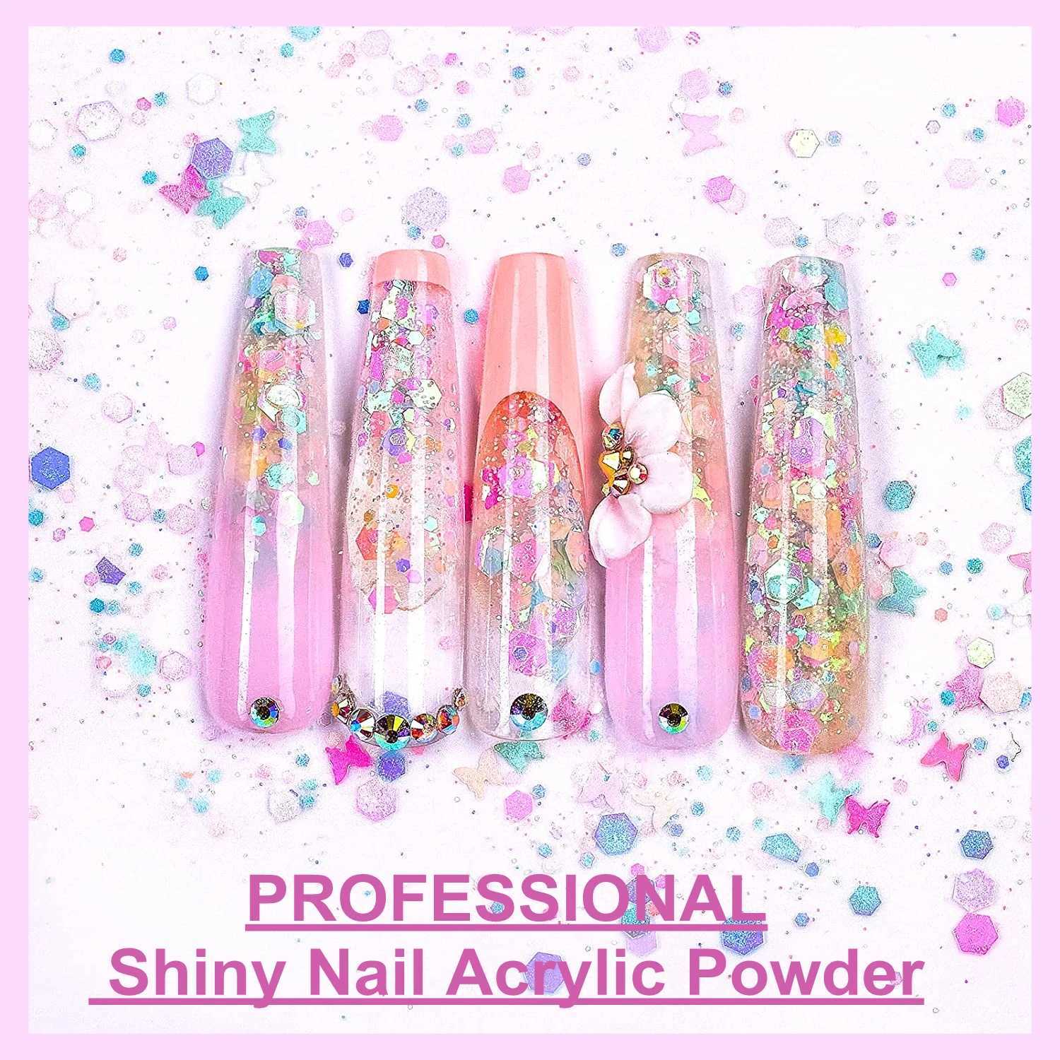 Nail Gel Makartt Acrylic Powder 2oz Glitter for Extension Professional Shiny Nails Q240507