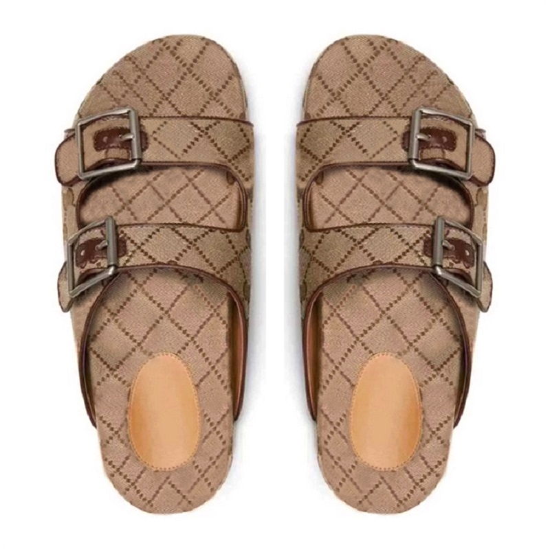 Big Size 35-47 high quality Luxurys Designer Sandals For Men Women Fashion Classic Floral Brocade Slides Flats Leather Rubber Flip Flops Bottom Beach Shoes Loafers