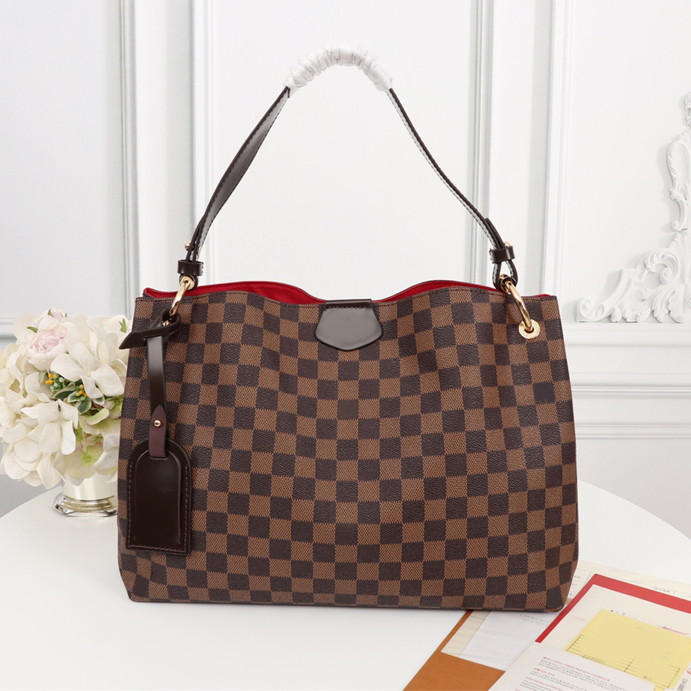 1V M43701 designer ladies summer bags fashion tote luxury shoulder classic women handbag large capacity wholesale leather coated canvas high quality bag LB031314
