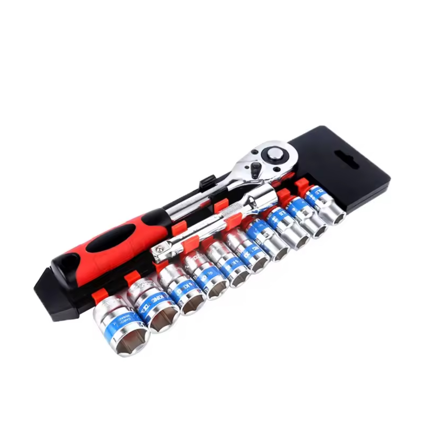 Versatile 12pc 1/2 inch Auto Repair Hand Tool Set w/Case - Sturdy Steel and Plastic Construction