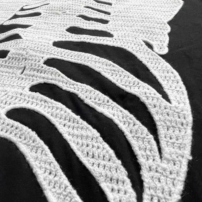 Men's T-Shirts Patchwork Kapital Kountry Baseball Short Slve Shirt Men Women 1 1 Best Quty Bone Embroidery Letter Loose Shirt Top Ts T240508