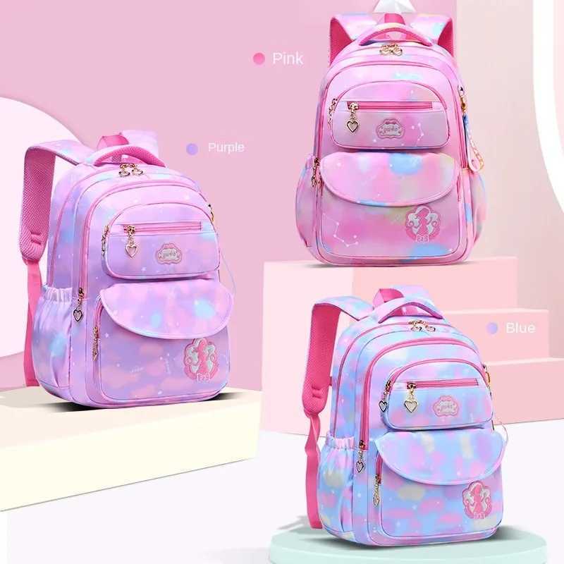 Backpacks Girl Children Backpack School Bag Back Pack Pink For Kid Child Teenage Schoolbag Primary Kaii Cute Waterproof Little Class Kit