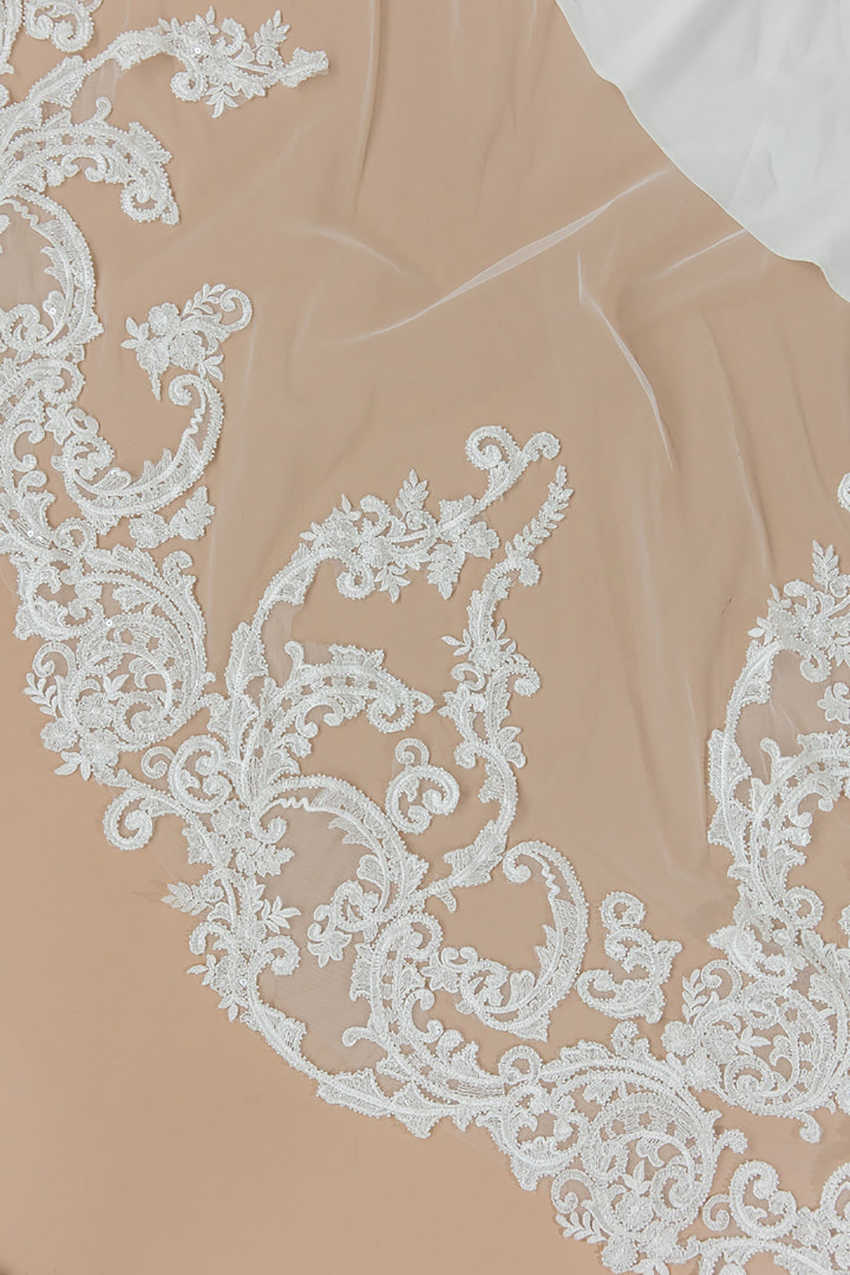 Lace Bridal Veils 1 Tier Soft 3 Meters Mesh With Comb Wedding Party Bride Hair Accessories for Women and Girls