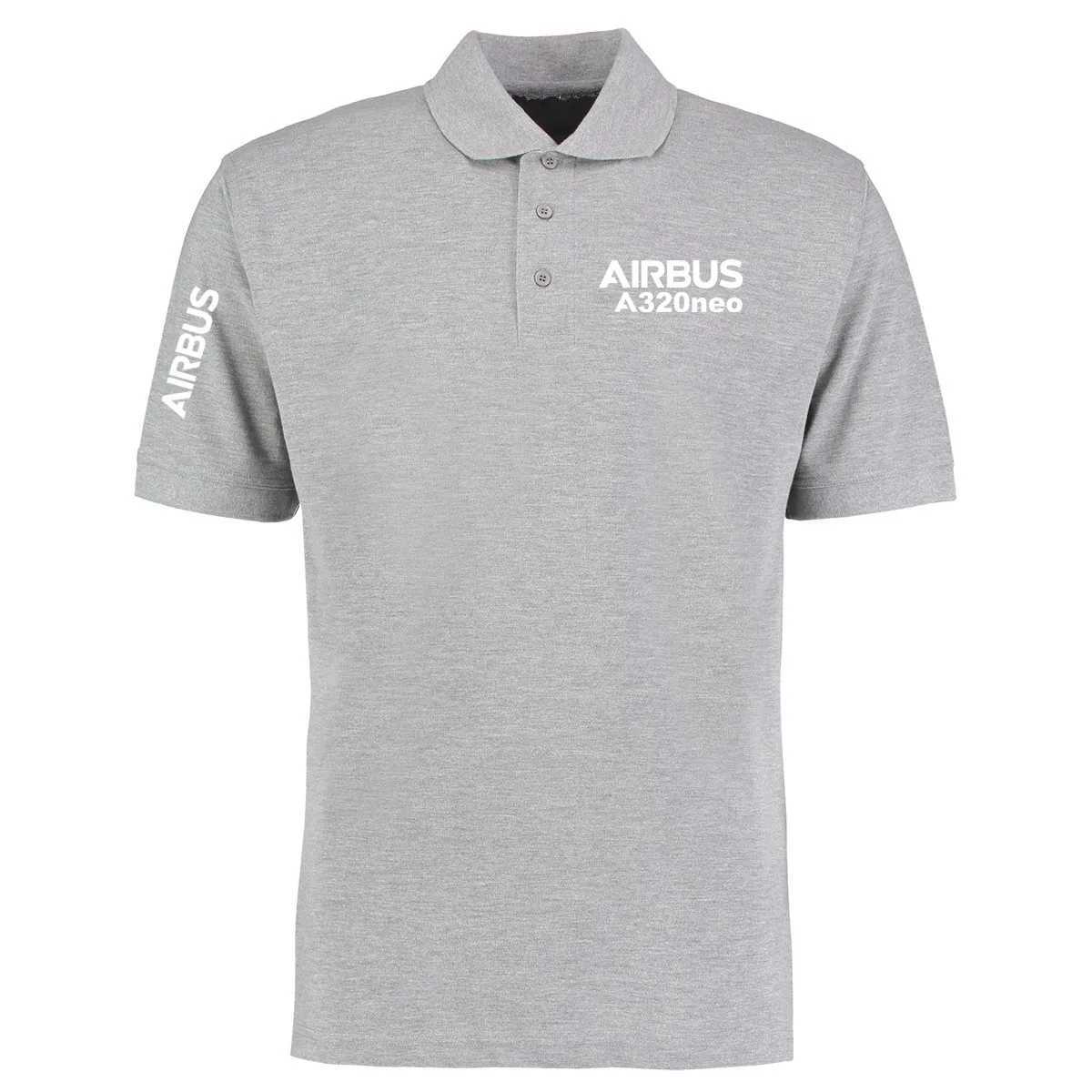 Men's Polos New Top T-shirt Fashion Leisure Aircraft Pilot Mens Cotton Polo Shirt Airbus A320neo Printed Q240508