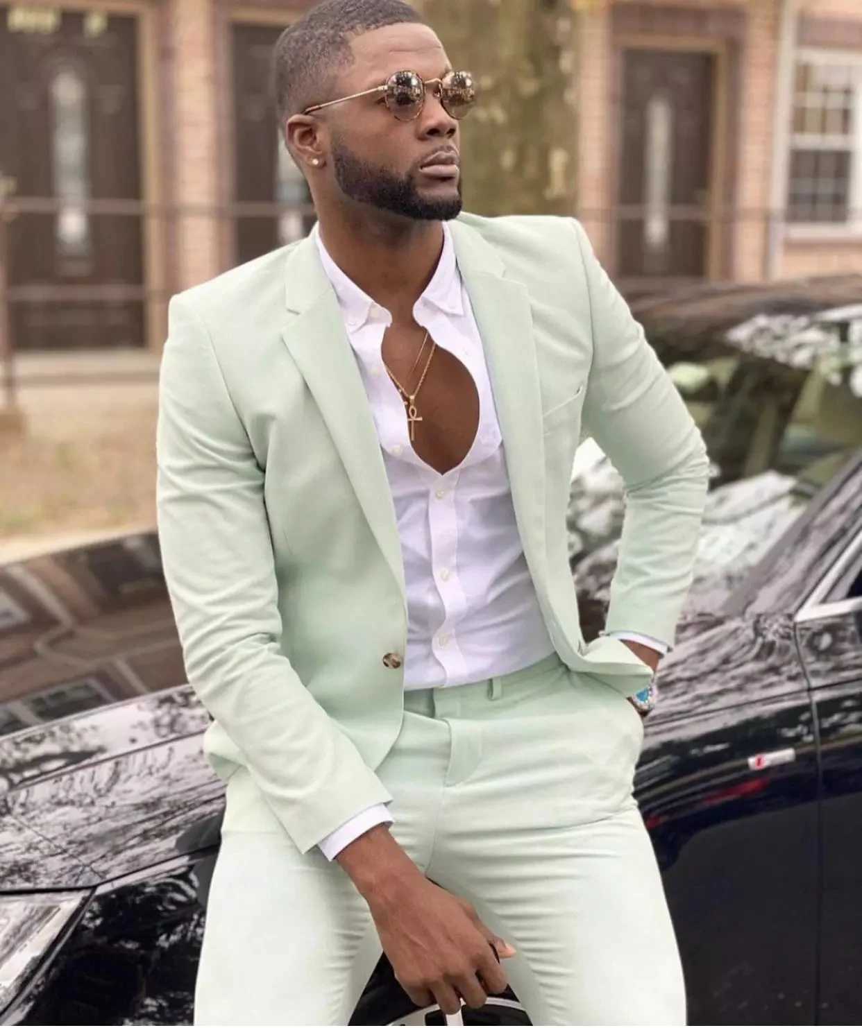 Men's Suits Blazers 2024 Leisure Summer Fashion Notch Flip Collar Mens New Arrival Evening Dress Groom Wedding Ultra Thin Fit Terno Masculino Bla