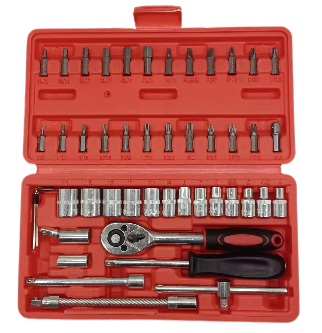 Professional Grade 53pc Socket Wrench Set - Versatile Hand Tools for Car Repairs and Household Fixes