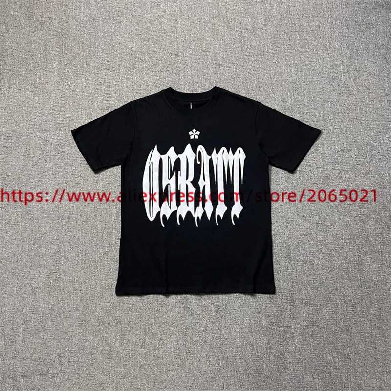 Men's T-Shirts Osbatt Bat Foam Printing T-Shirt Men Women 1 1 Best Quty Year Of Tears T Tops T Shirt T240508