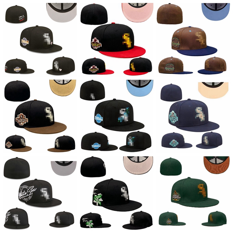 White Soxes- letter Baseball caps Outdoor Bone gorras hombre fashion Casquette Chapeu men women Full Closed Fitted Hats