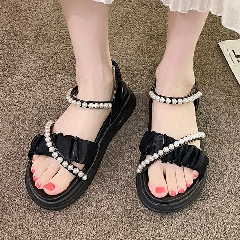 Summer New Versatile Girls' 2024 Soft Sole Children's Sandals Little Girls Middle Big Children Princess Shoes Lhshoe