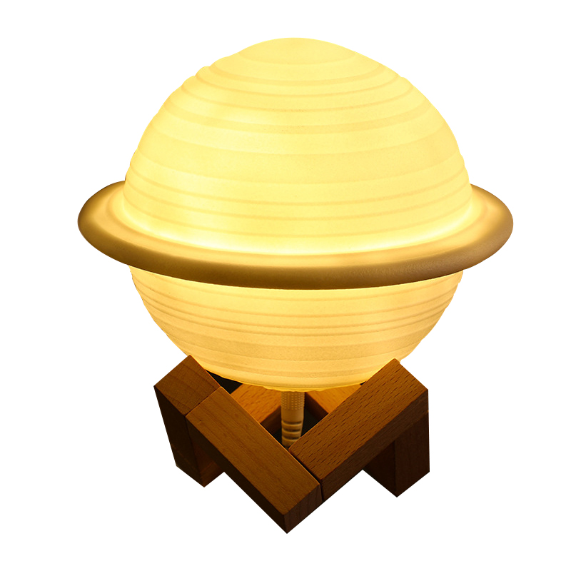 Astronomical Atmosphere: Colorful Saturn Planetary Night Light for Relaxation