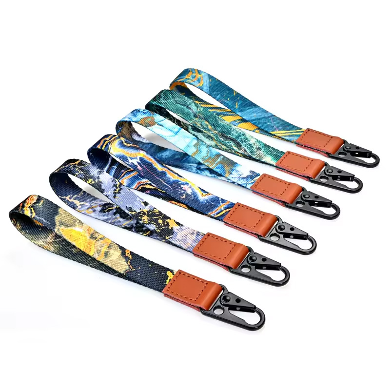 Wholesale Motorcycle Lanyard Keychain Accessories Custom logo Nylon Polyester Sublimation Cotton Lanyard strap