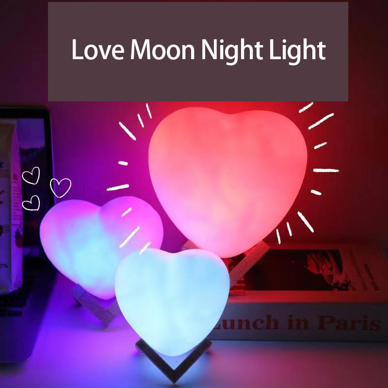 Adorable Little Love Design Soft Night Light Gentle Eye Protection Illumination