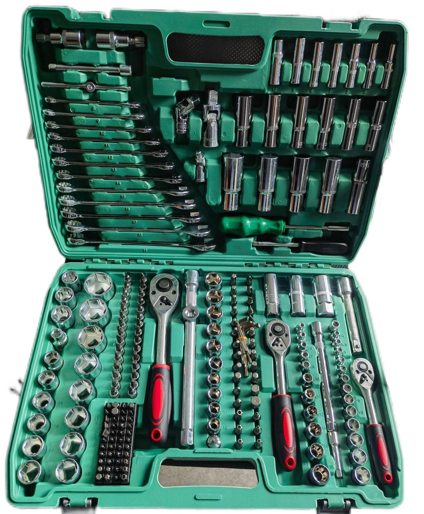 Durable 216-Piece Multi-Specification Auto Mechanic's Toolset for DIY Vehicle Repair