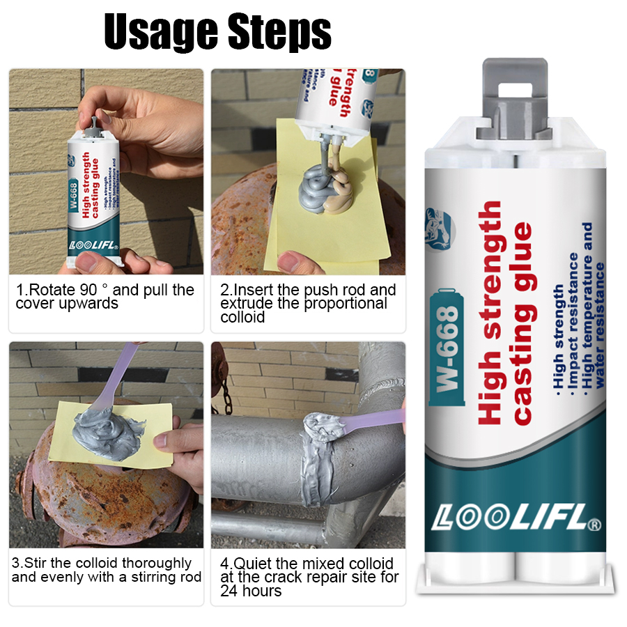 factory direct sale Industrial Strength Bonding Repair Adhesive Ab Caster Glue Casting Adhesive Strong Metal Repair Glue