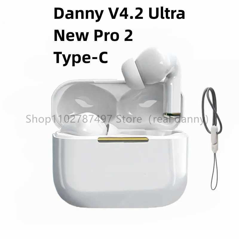 Cell Phone Earphones Danny V4.2 Ultra Headphones TWS ANC Bluetooth Headphones Touch Control Wireless Headphones with Mic Sports Waterproof Headphones J240508