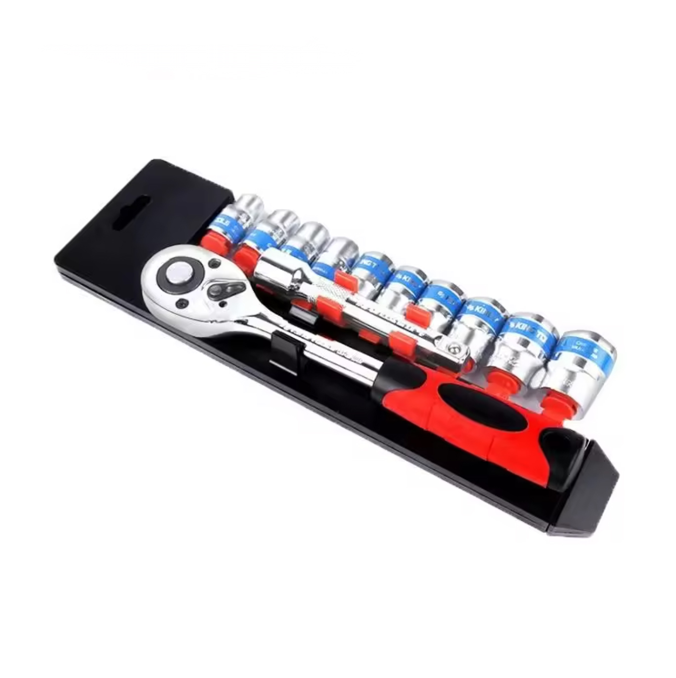 Versatile 12pc 1/2 inch Auto Repair Hand Tool Set w/Case - Sturdy Steel and Plastic Construction
