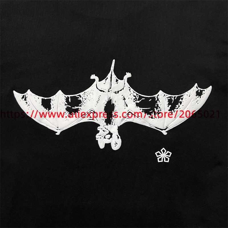 Men's T-Shirts Osbatt Bat Foam Printing T-Shirt Men Women 1 1 Best Quty Year Of Tears T Tops T Shirt T240508