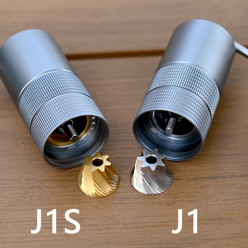 JAFFEE J0/J1 manual coffee grinder with 38mm 5-core/7-core burrs 3 bearings portable coffee grinder adjustable espresso grinder 240506