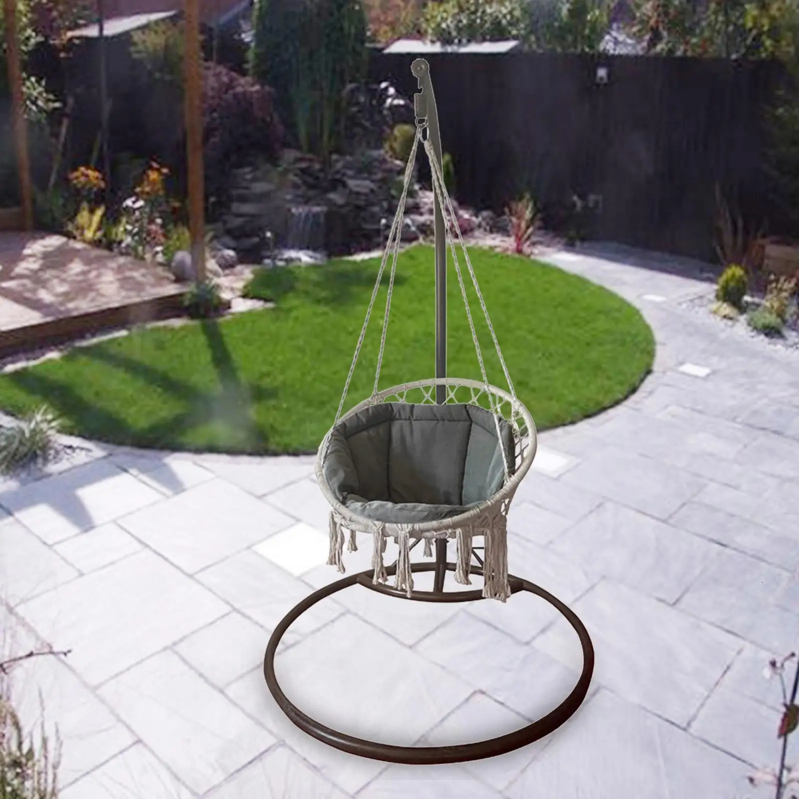 Swing Seat Cushion Egg Chair Hammock Patio Hanging Pad Yard for 240508