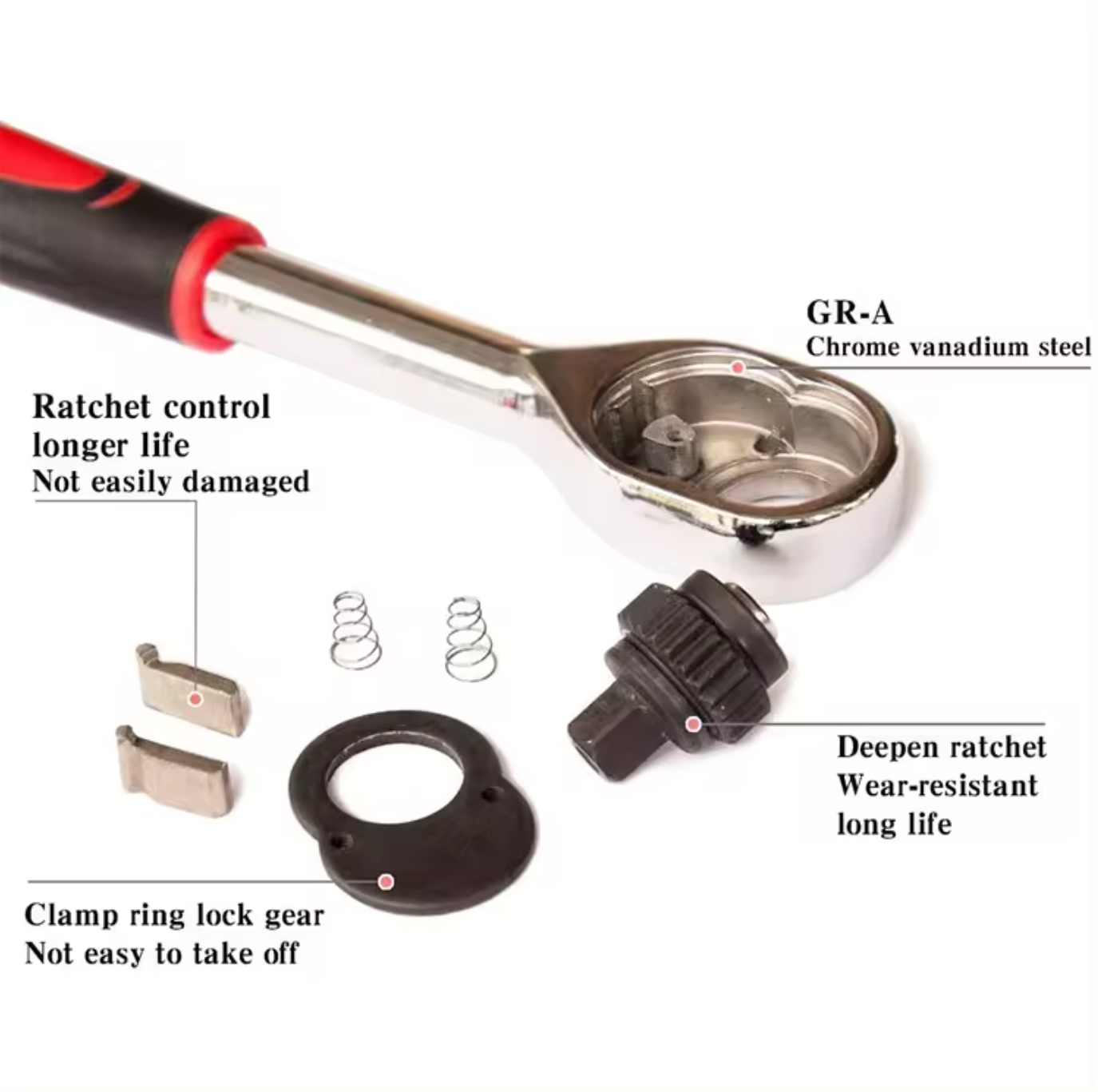 Versatile 12pc 1/2 inch Auto Repair Hand Tool Set w/Case - Sturdy Steel and Plastic Construction