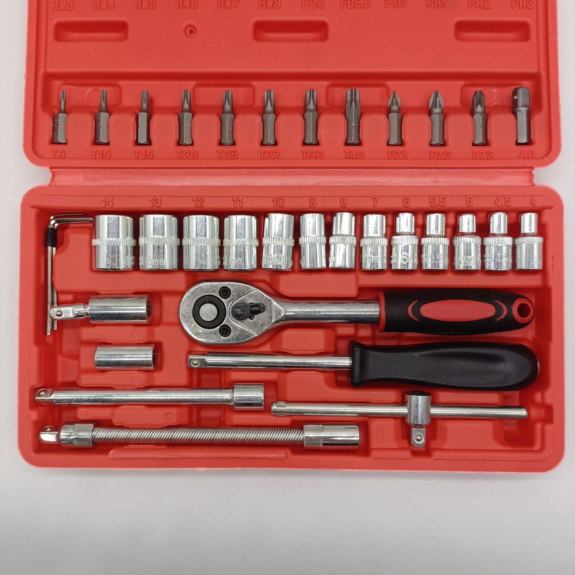 Professional Grade 53pc Socket Wrench Set - Versatile Hand Tools for Car Repairs and Household Fixes