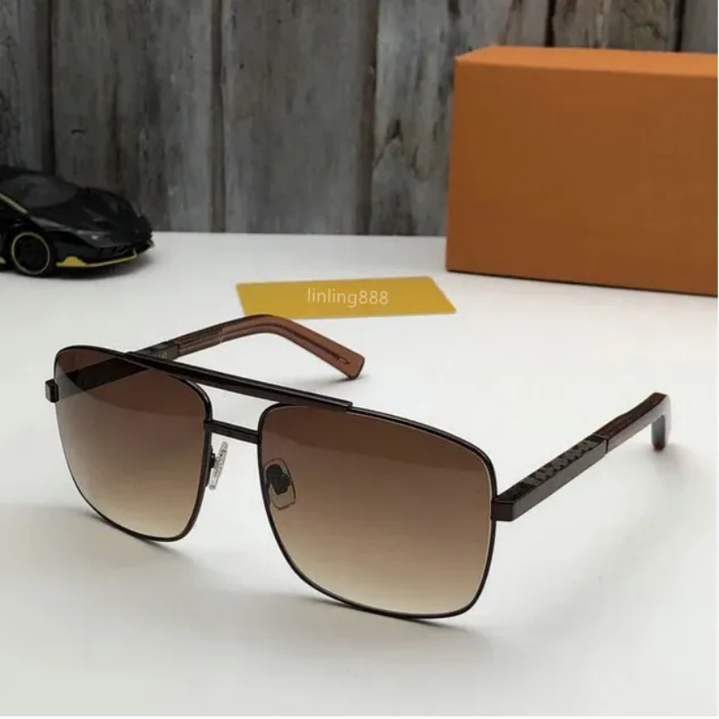 Mens designer classic attitude sunglasses for men attitude sunglasses gold frame square metal frame vintage style outdoor design classic model 0259