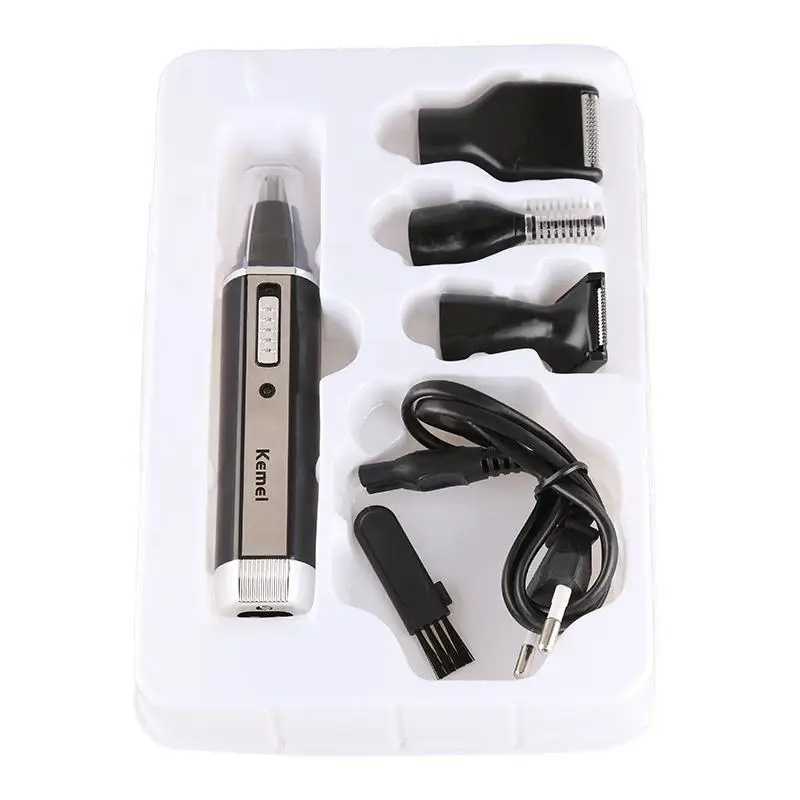 Clippers Trimmers Kemei rechargeable electric all in one hair trimmer for men grooming kit beard trimer facial eyebrow trimmer nose ear shaver T240507