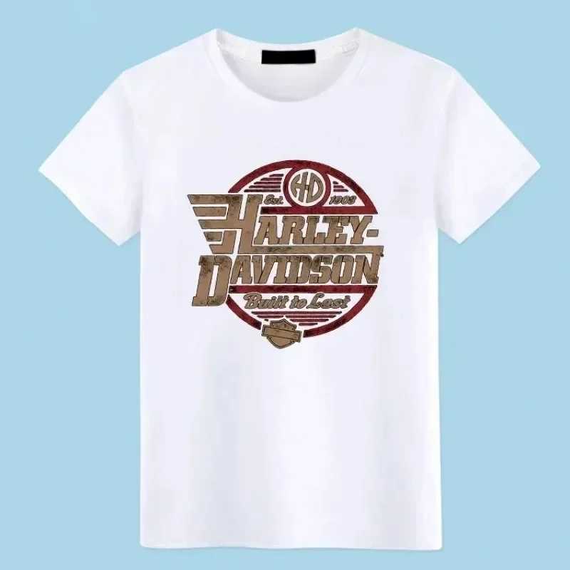 Shirts Mens Motorcycle Harley Sports Davidson T-shirt Pure Cotton Summer Vintage Crewneck Extra Large T-shirt Mens and Womens Wear J0506