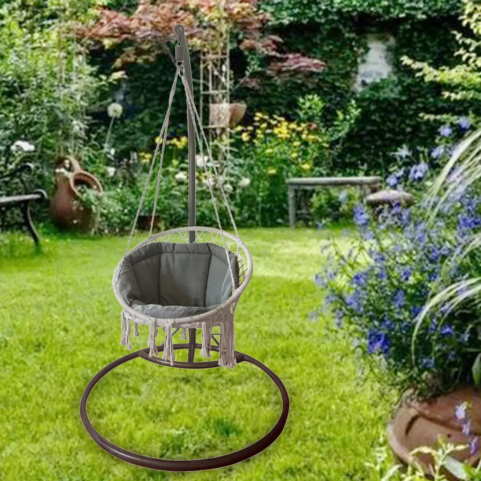 Swing Seat Cushion Egg Chair Hammock Patio Hanging Pad Yard for 240508