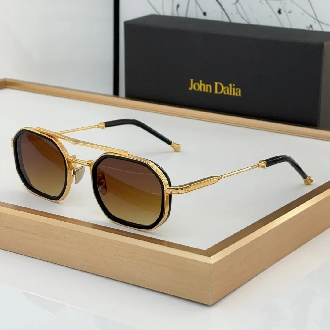 John Dalia Designer Sunglasses for Woman Fashion Sport Polarized UV Protection Goggle Beach Man Womens Trendy Mens Pink Black Sun glass CORE MARICH SIZE 55-21 AA