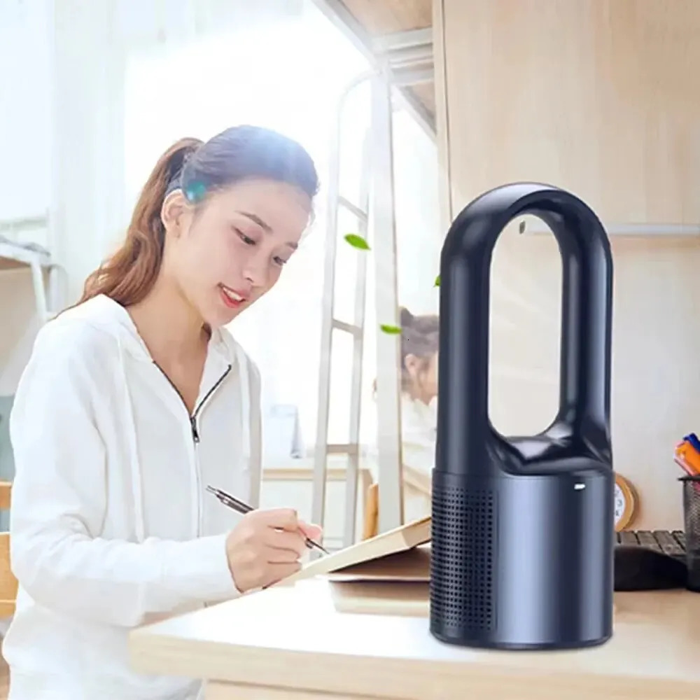 Electric Rechargeable Fan Bladeless Floor Standing Fan Cooling Child Safety Tower 2000mAh Fan Household Air Cooler 6 Gears 240507