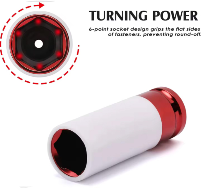 Car Mechanic's Essential: Heavy Duty 1/2in Deep Impact Socket Kit (Set of 3) Ideal for Tough Auto Work