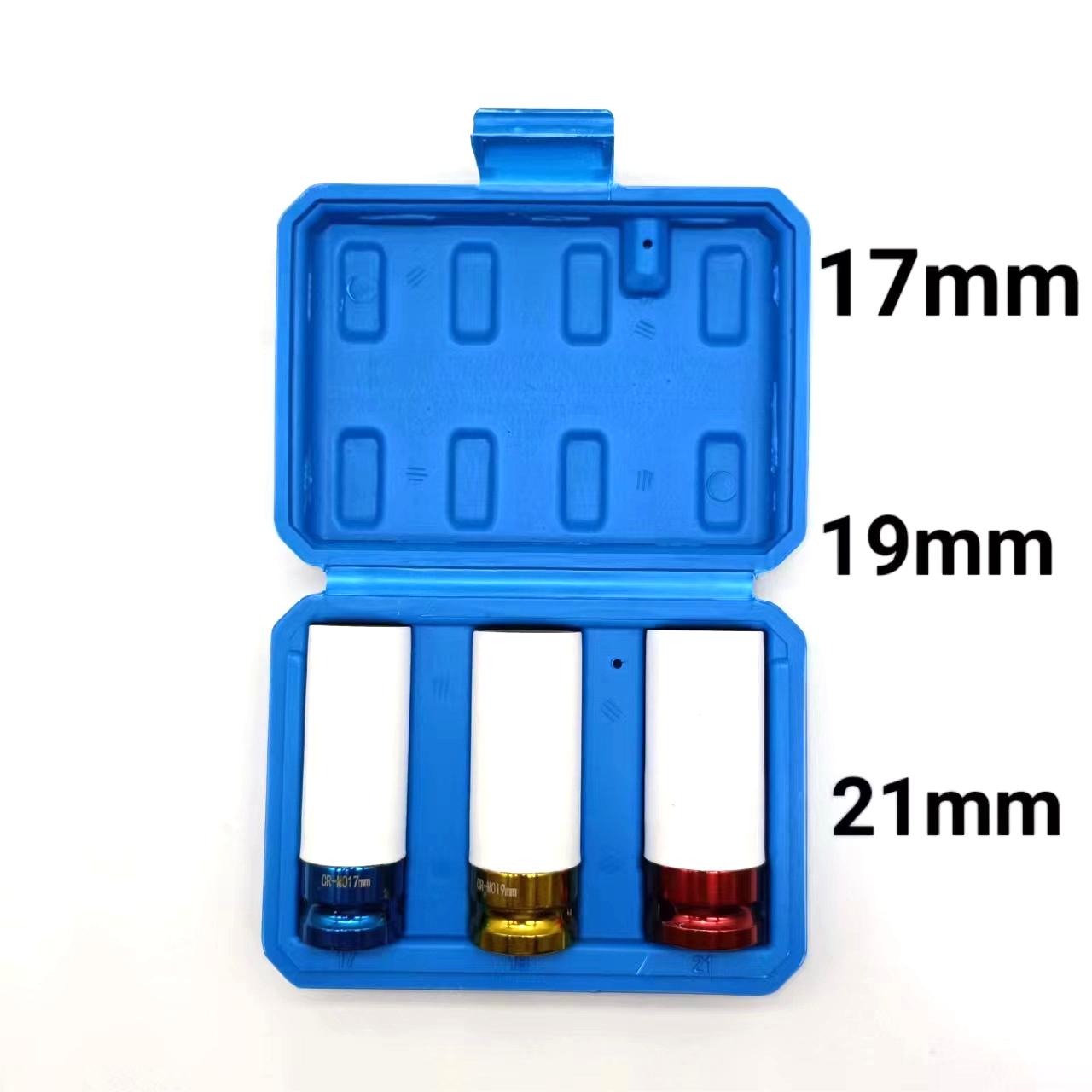 Car Mechanic's Essential: Heavy Duty 1/2in Deep Impact Socket Kit (Set of 3) Ideal for Tough Auto Work