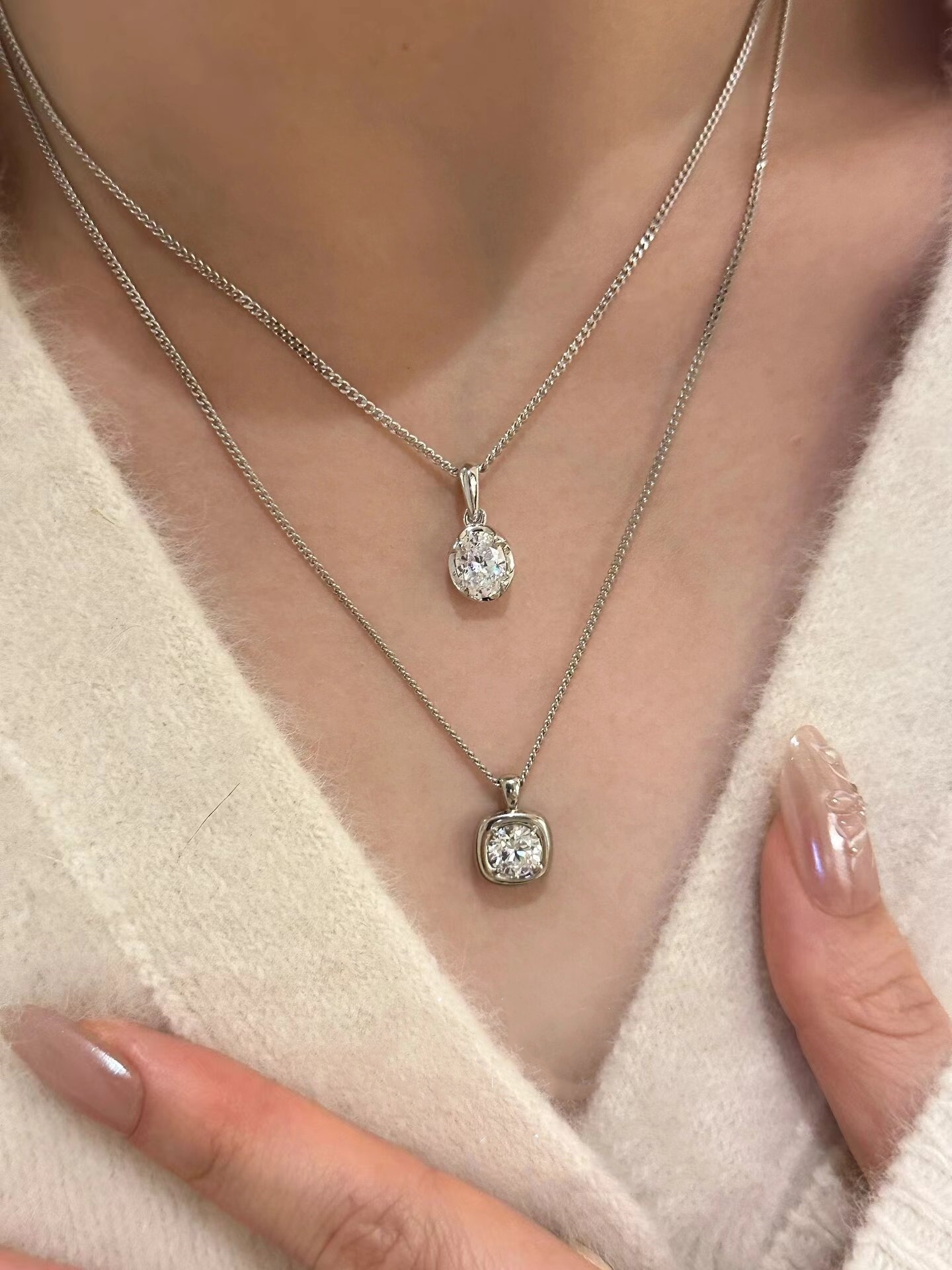 2024 Classical Top Sell Jewelry Heart Pendant Solitaire 100% 925 Sterling Silver White Moissanite Diamond Gemstones Party Women Clavicle Necklace Gift