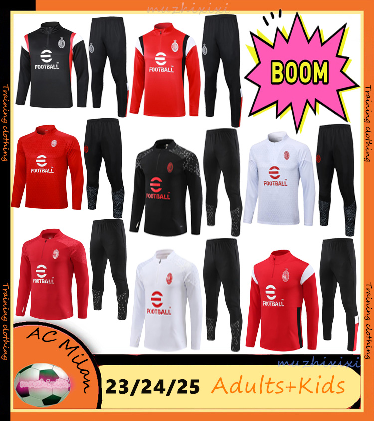 22 23 24 AC tracksuit milan maglia training survetement camiseta chandal kit 21/22 Inter football milan tracksuit men and kids uomo calcio Squitude Jogging