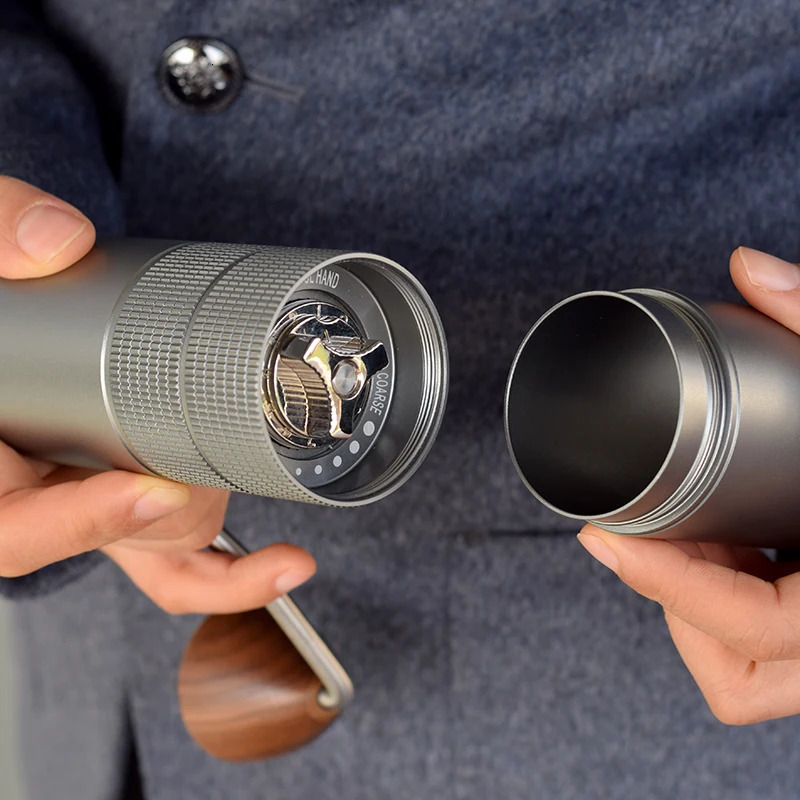 JAFFEE J0/J1 manual coffee grinder with 38mm 5-core/7-core burrs 3 bearings portable coffee grinder adjustable espresso grinder 240506