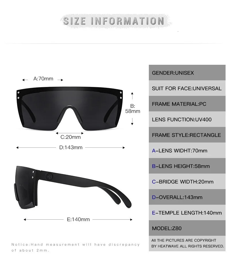 fashionglasses Cross border Selling Cycling Goggles High Quality True Film Outdoor Sports Heat Wave Sunglasses HW01 240416